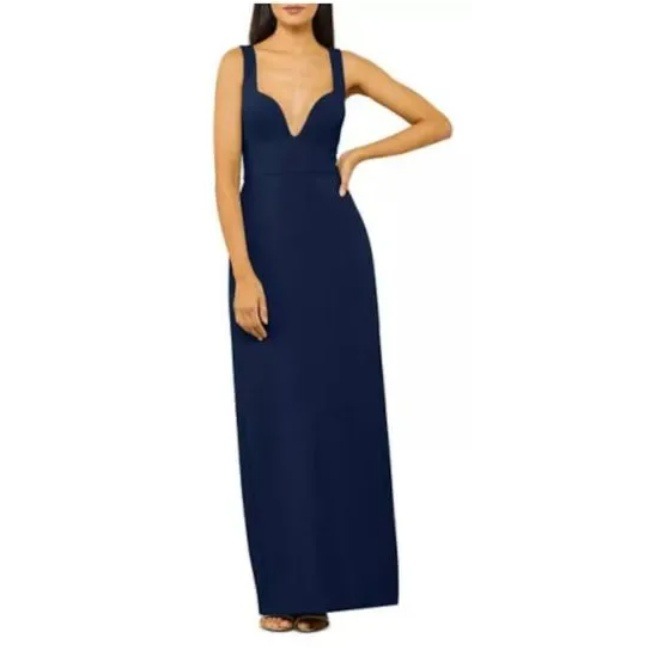 Bcbgmaxazria Dark Navy Sweetheart Maxi Evening Gown Dress Mt01d35dny Size 10 Nwt